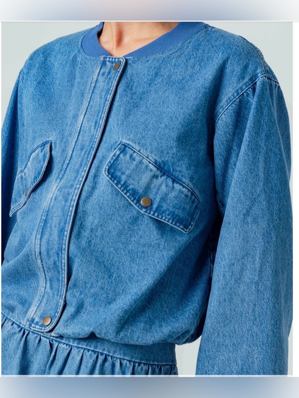 NWT Sundays SUNDAYS LYRIA JACKET IN MEDIUM WASH Denim Sz S
